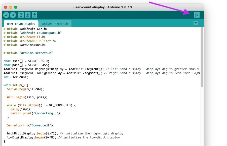 View Arduino Serial Monitor